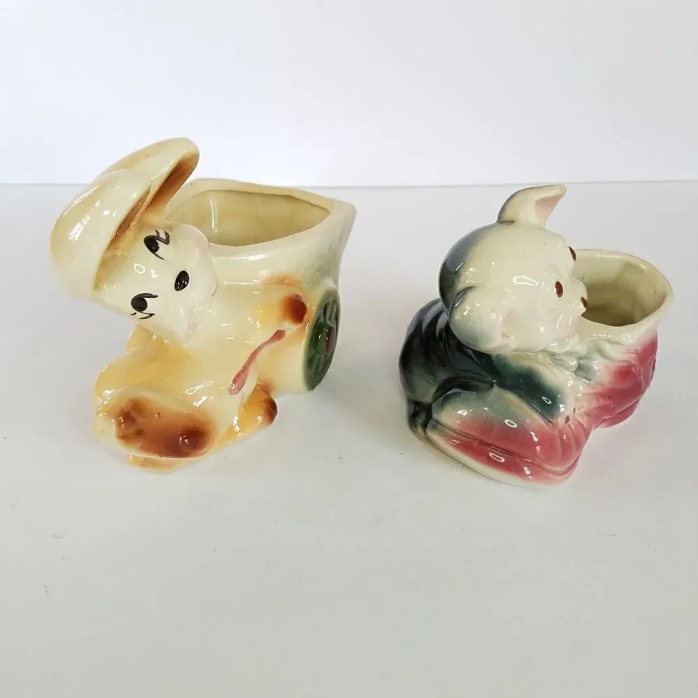 Set of Two Vintage Retro 1950s Shawnee Ceramic Planters